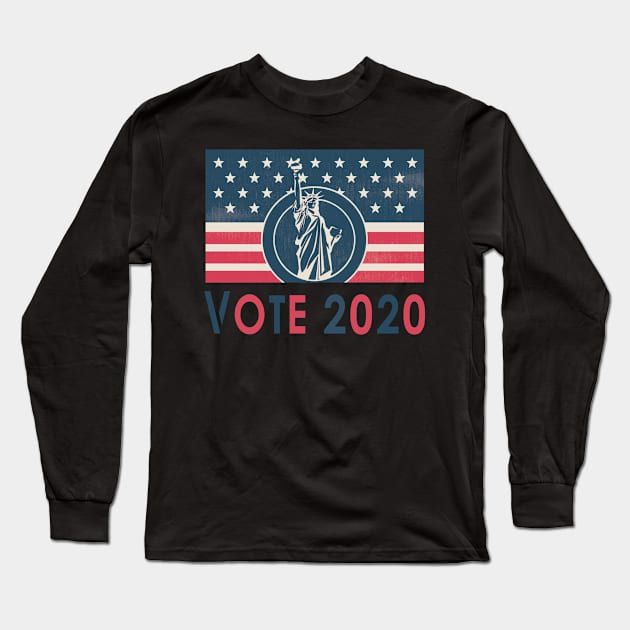 Vote 2020 Voting retro t shirt Long Sleeve T-Shirt by qrotero